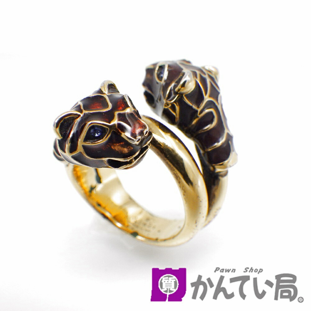 楽天市場】【中古】GUCCI グッチ タイガーヘッドリング ゴールド 約18g