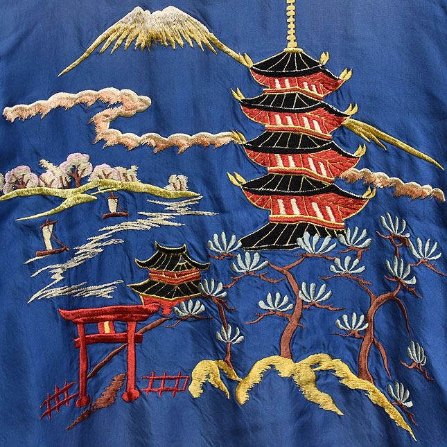 テーラー東洋スカジャン【SCULL×LANDSCAPE】サテンスカ・エージング