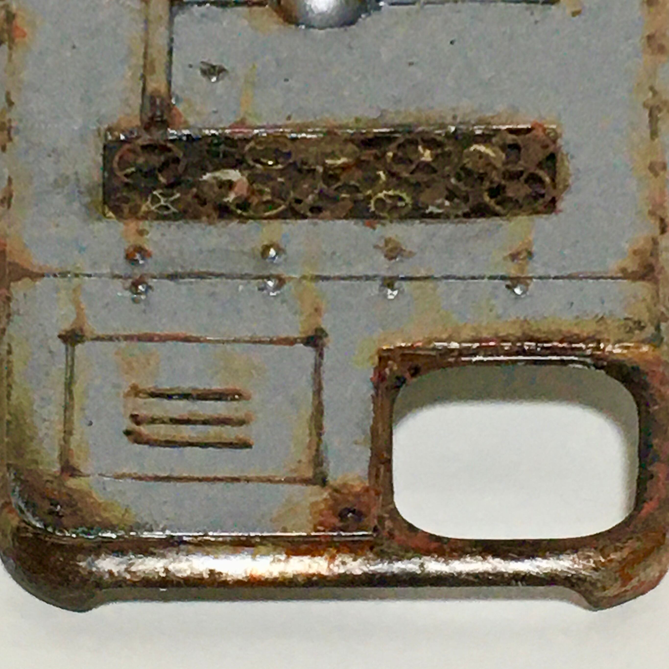 スチームパンクスペースギアさび塗装強化iPhone 11.11pro他対応ケース