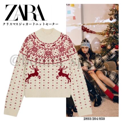 ZARA】クリスマスジャカードニットセーター (ZARA/ニット・セーター