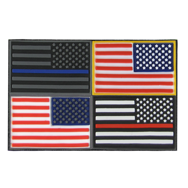 T96 - Tactical Mini Patches - USA Flag Reversed - First Responder
