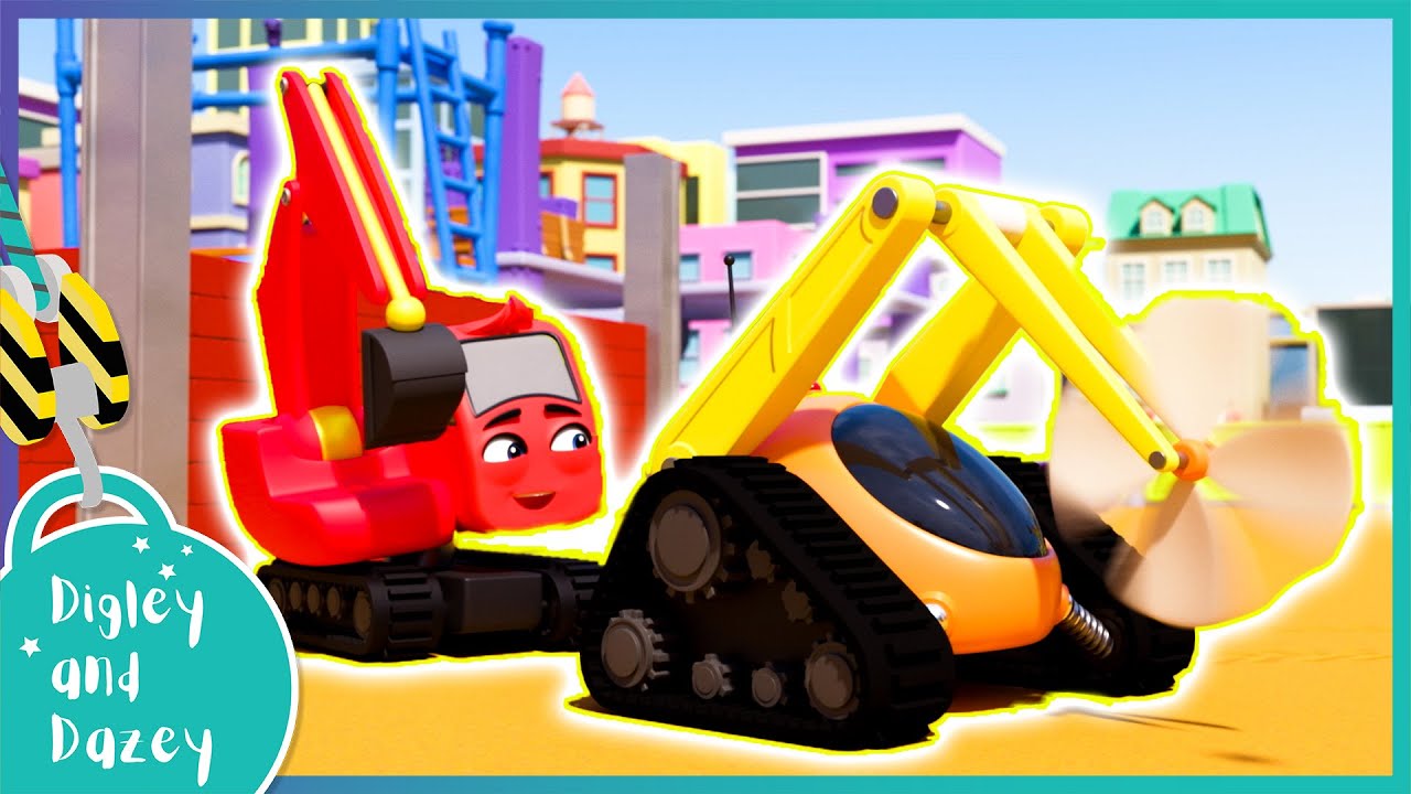 The Robot Digger Meltdown 🚧 🚜 | Digley and Dazey | Kids