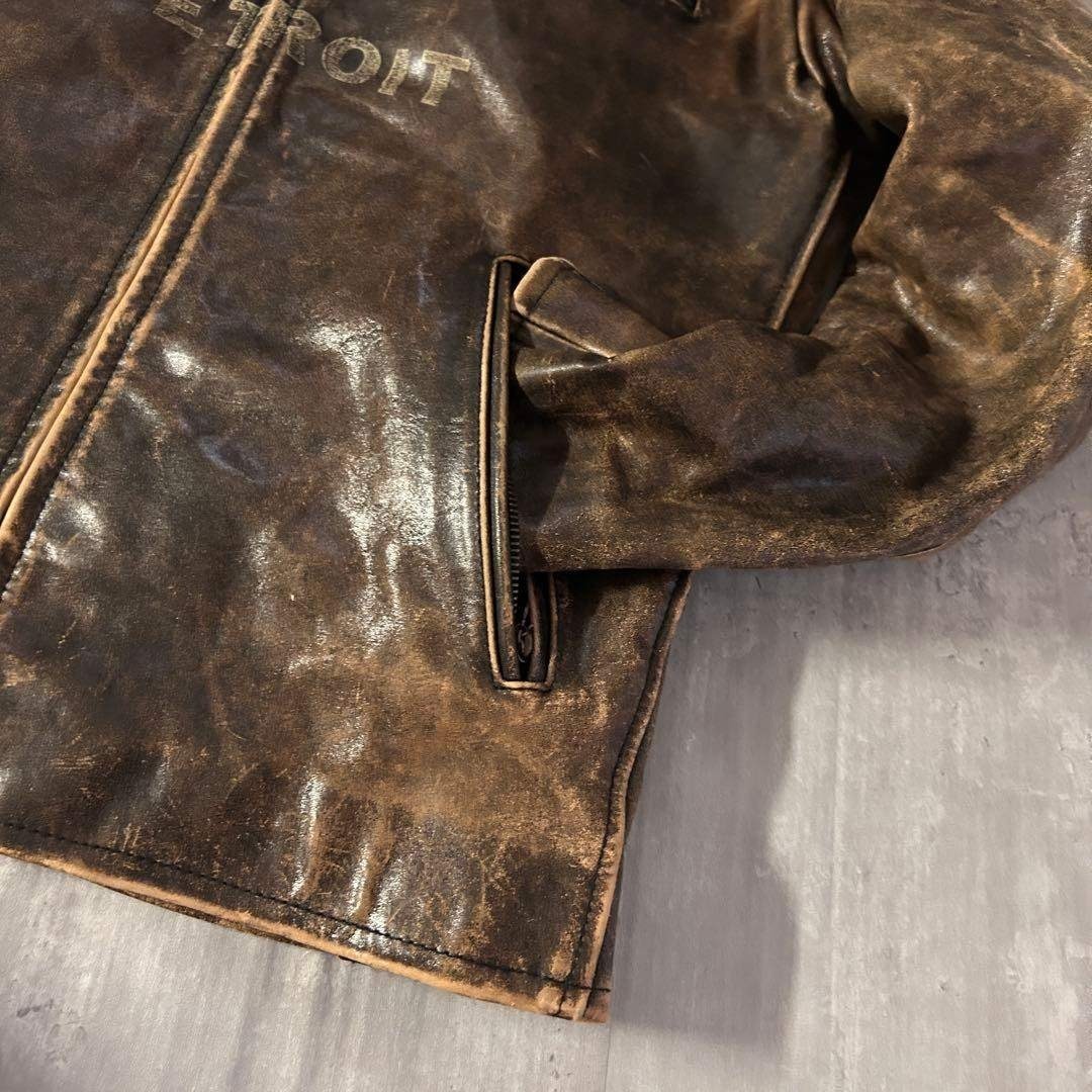 A386 ドッグファイト 革ジャン 牛革 裏キルティング バイカー 5サイズ