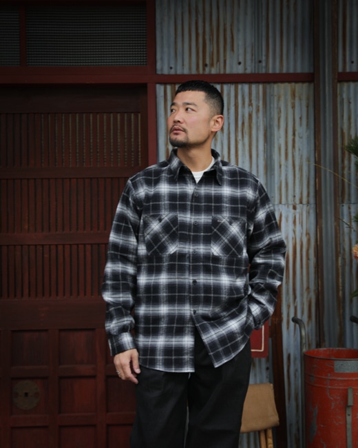 BONCOURA Work Shirt Flannel Ombre Plaid