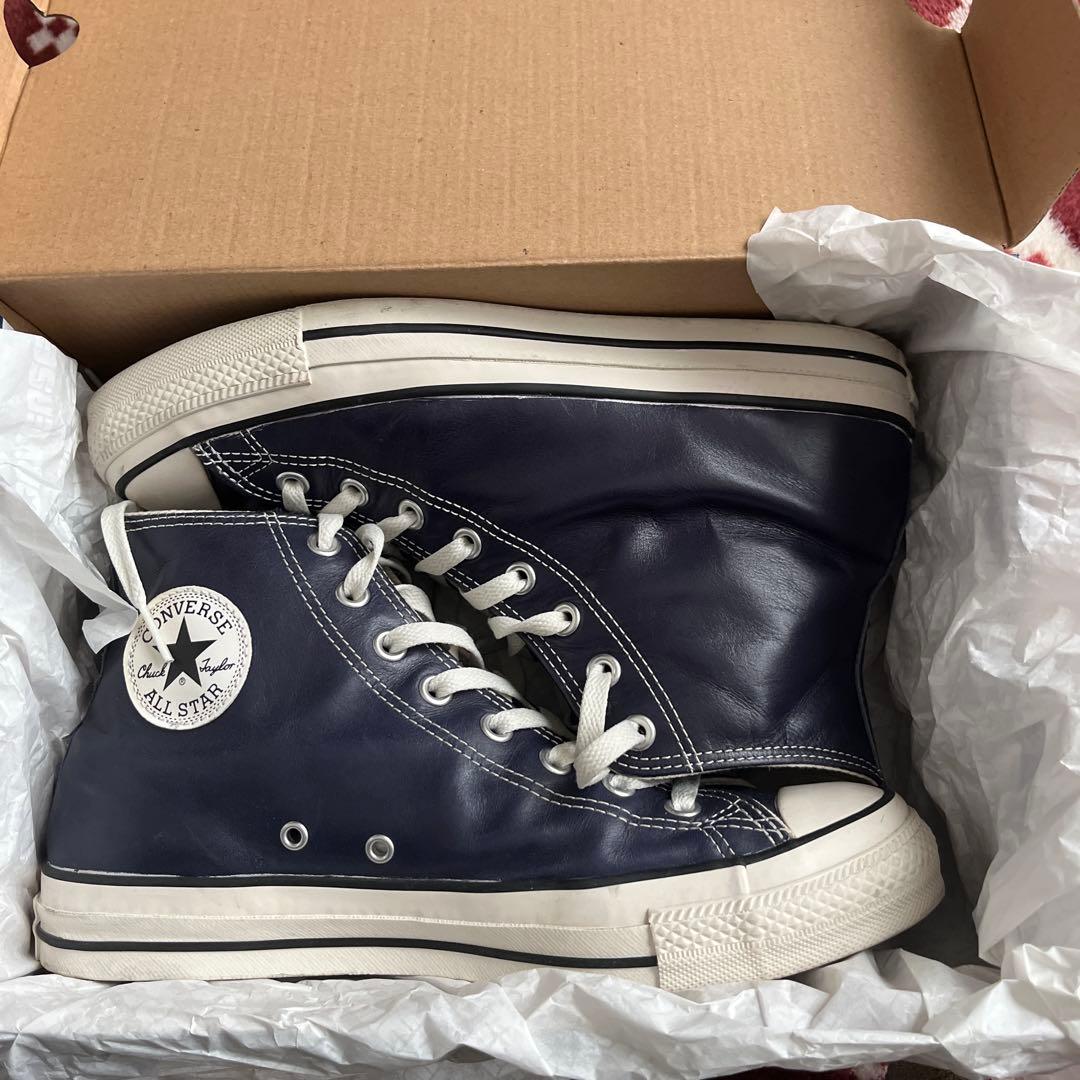 CONVERSE レザー　28cm LEATHER ALL STAR J HI / レザー オールスター J HI (ブラック